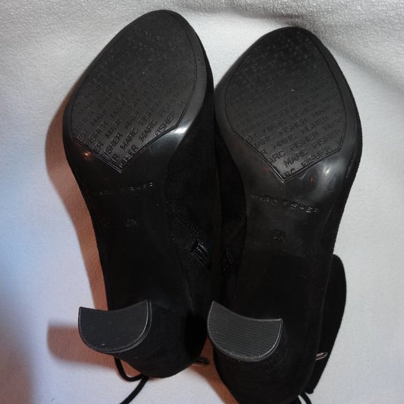 Marc Fisher Black Ankle Boots Size 6 - Picture 7 of 9